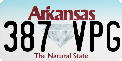 AR license plate 387VPG