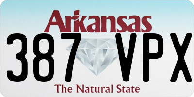 AR license plate 387VPX