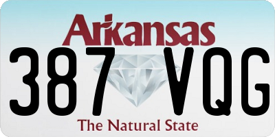 AR license plate 387VQG