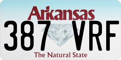 AR license plate 387VRF