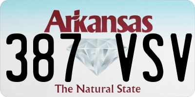 AR license plate 387VSV