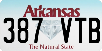 AR license plate 387VTB