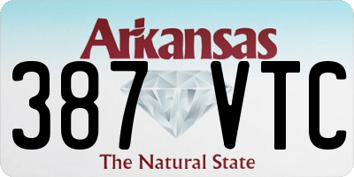 AR license plate 387VTC