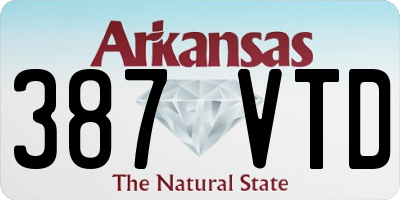 AR license plate 387VTD