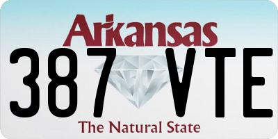 AR license plate 387VTE