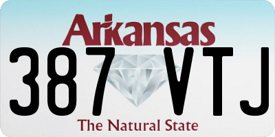 AR license plate 387VTJ