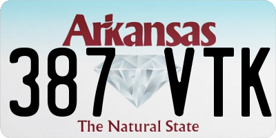 AR license plate 387VTK
