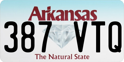 AR license plate 387VTQ