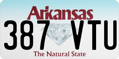 AR license plate 387VTU
