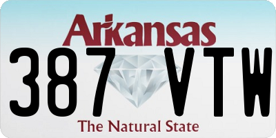 AR license plate 387VTW