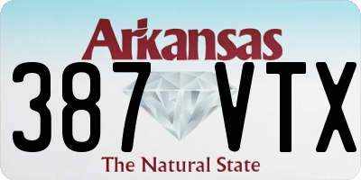 AR license plate 387VTX