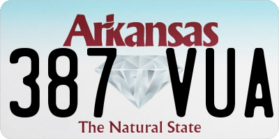 AR license plate 387VUA