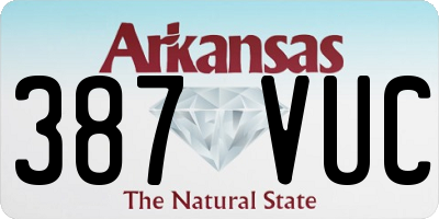 AR license plate 387VUC