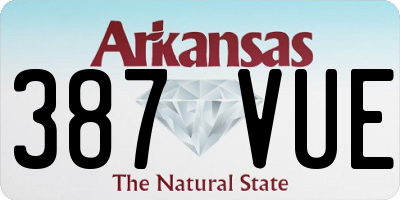 AR license plate 387VUE