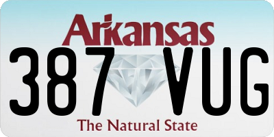 AR license plate 387VUG