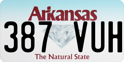 AR license plate 387VUH