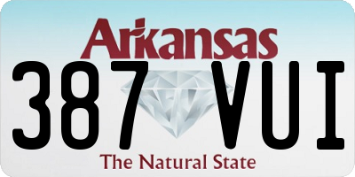 AR license plate 387VUI