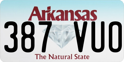 AR license plate 387VUO