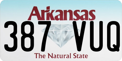 AR license plate 387VUQ