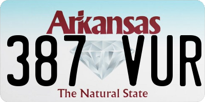 AR license plate 387VUR