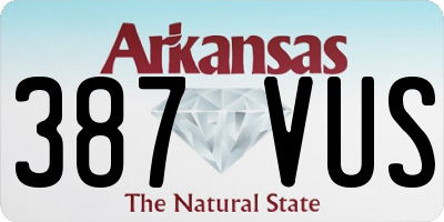 AR license plate 387VUS