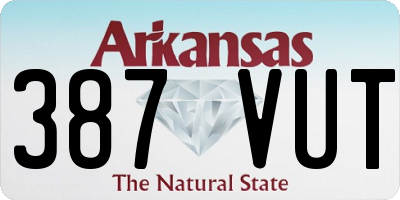 AR license plate 387VUT