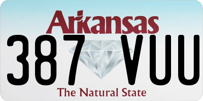 AR license plate 387VUU