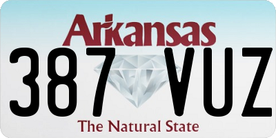 AR license plate 387VUZ