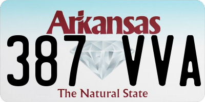 AR license plate 387VVA