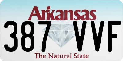 AR license plate 387VVF