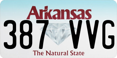AR license plate 387VVG