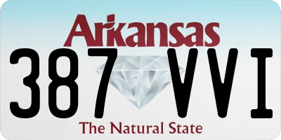 AR license plate 387VVI