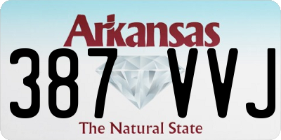 AR license plate 387VVJ