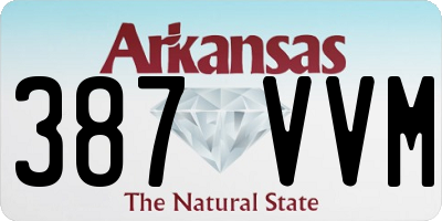 AR license plate 387VVM