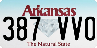 AR license plate 387VVO