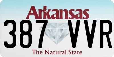 AR license plate 387VVR