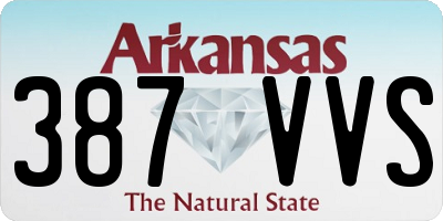 AR license plate 387VVS