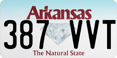AR license plate 387VVT