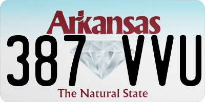 AR license plate 387VVU