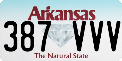 AR license plate 387VVV