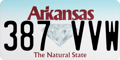 AR license plate 387VVW