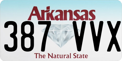 AR license plate 387VVX