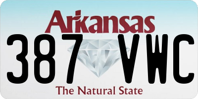 AR license plate 387VWC