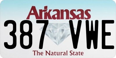 AR license plate 387VWE