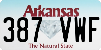 AR license plate 387VWF