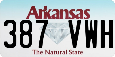AR license plate 387VWH