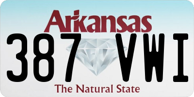 AR license plate 387VWI