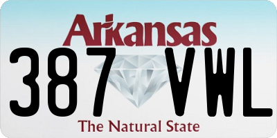 AR license plate 387VWL