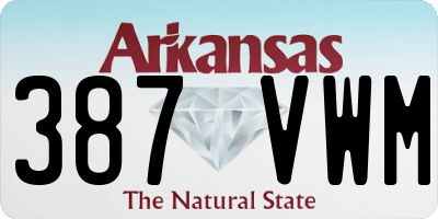 AR license plate 387VWM