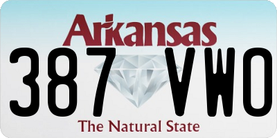 AR license plate 387VWO